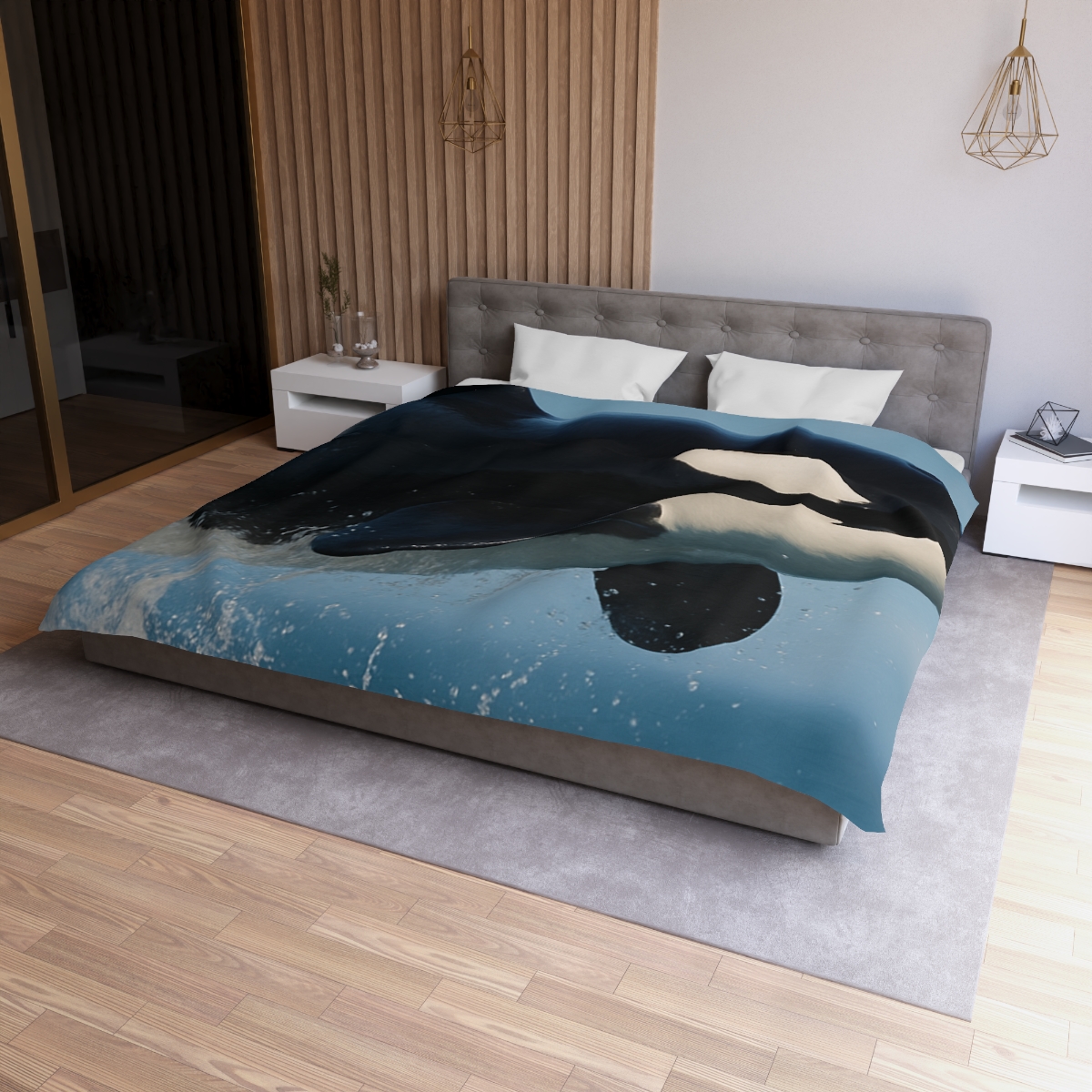 Tidal Monarch Orca custom duvets