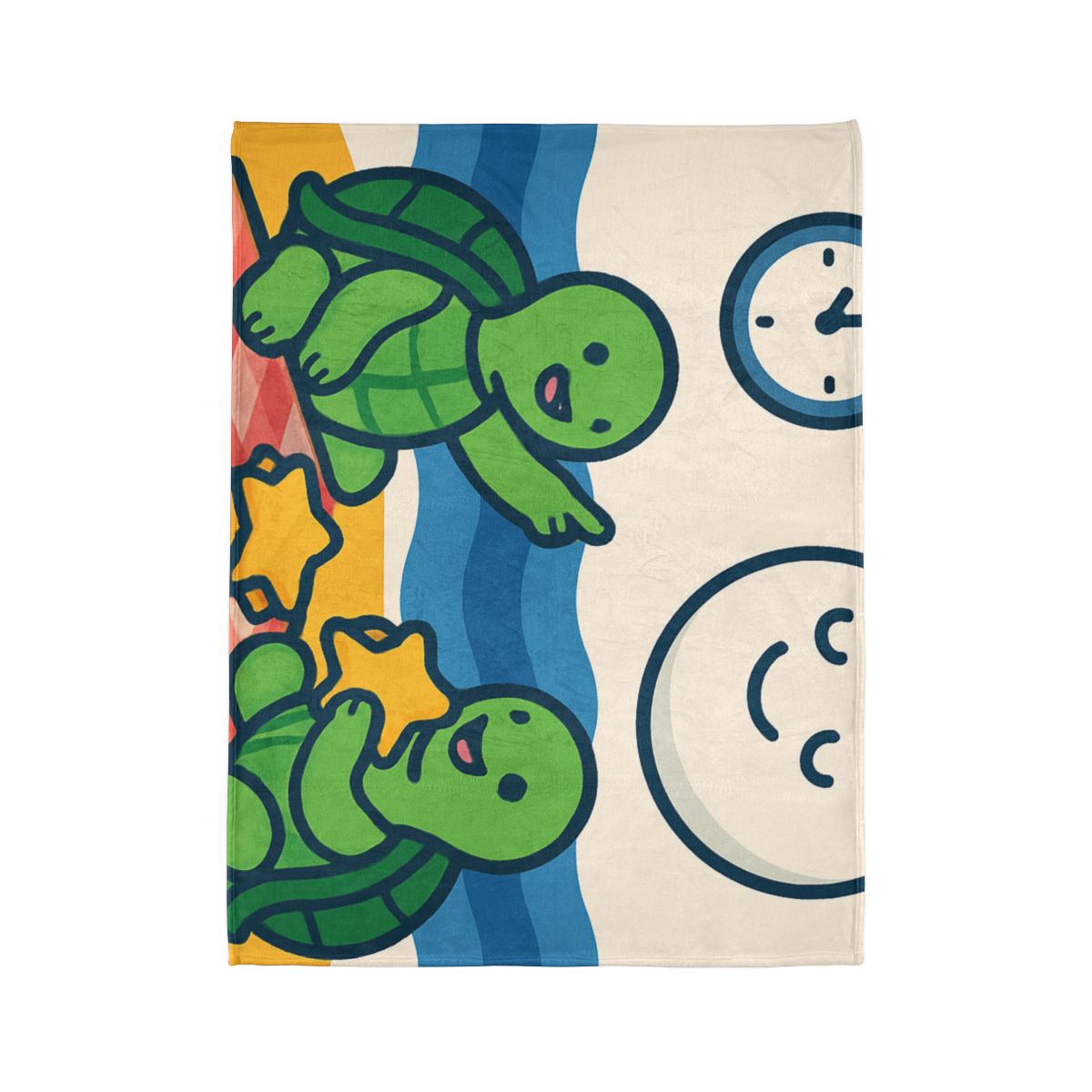 Moon Turtles Tide Time Picnic soft fleece blankets