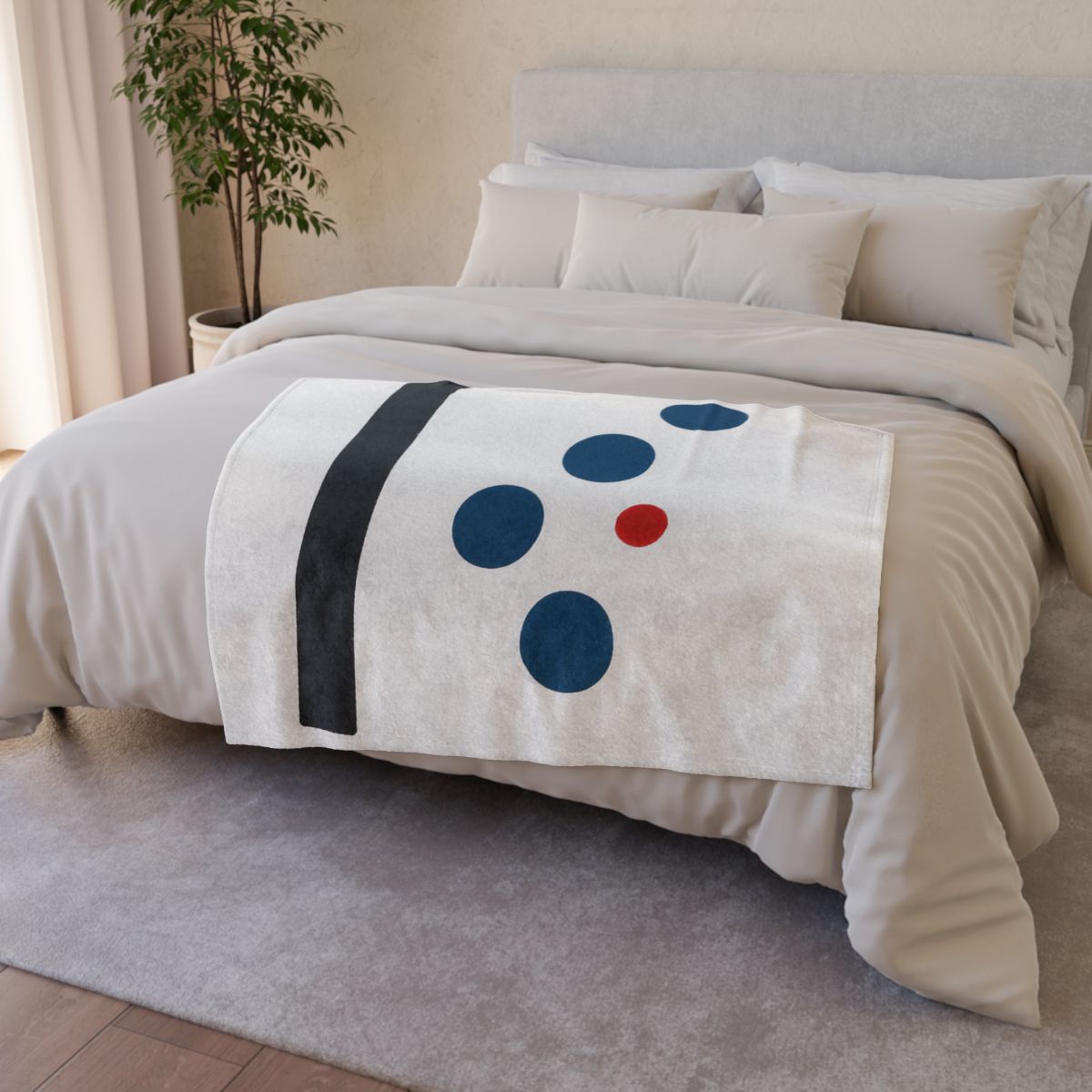 Staggered Dots With Leaning Slab decorative home blankets