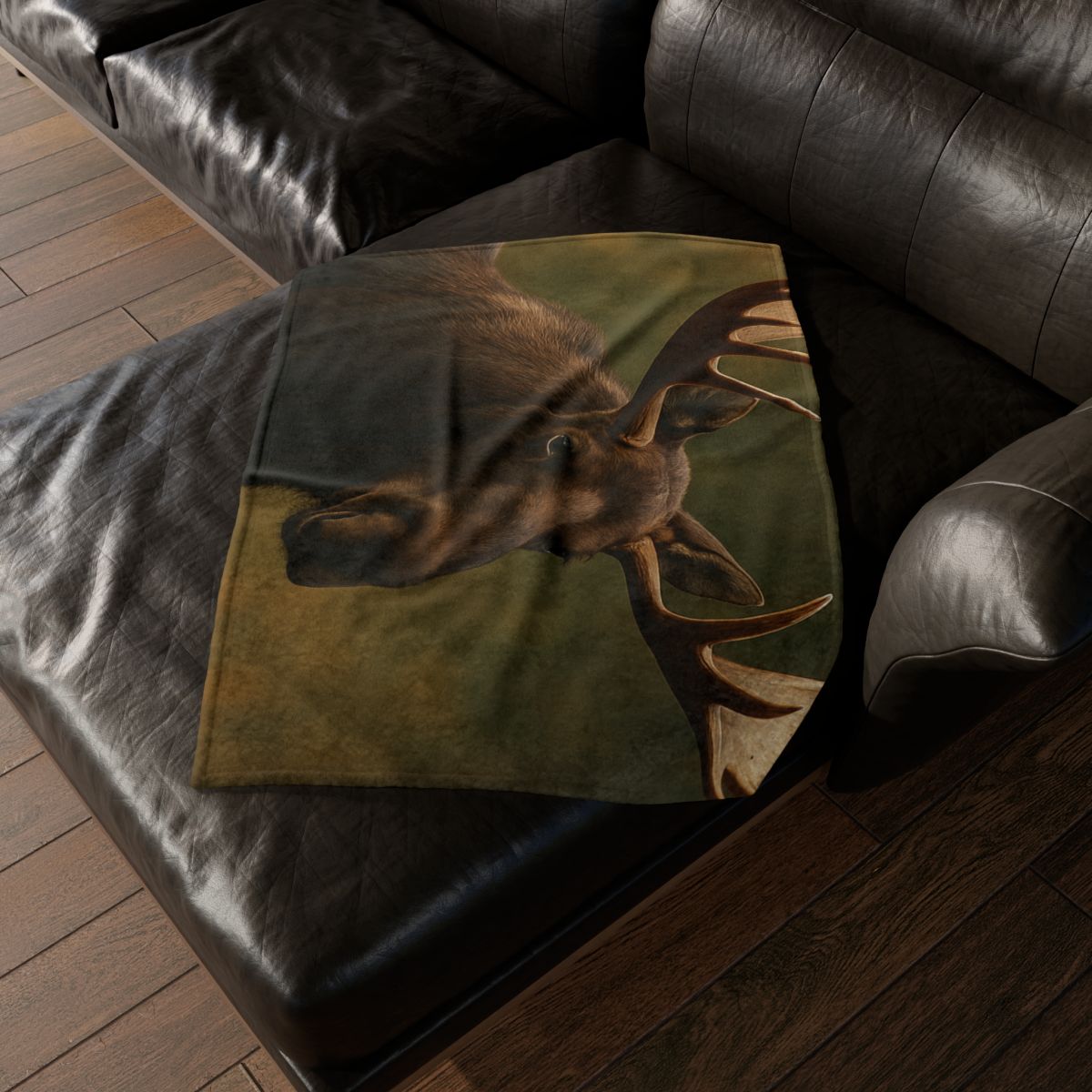 Aurora Quiet Moose soft fleece blankets