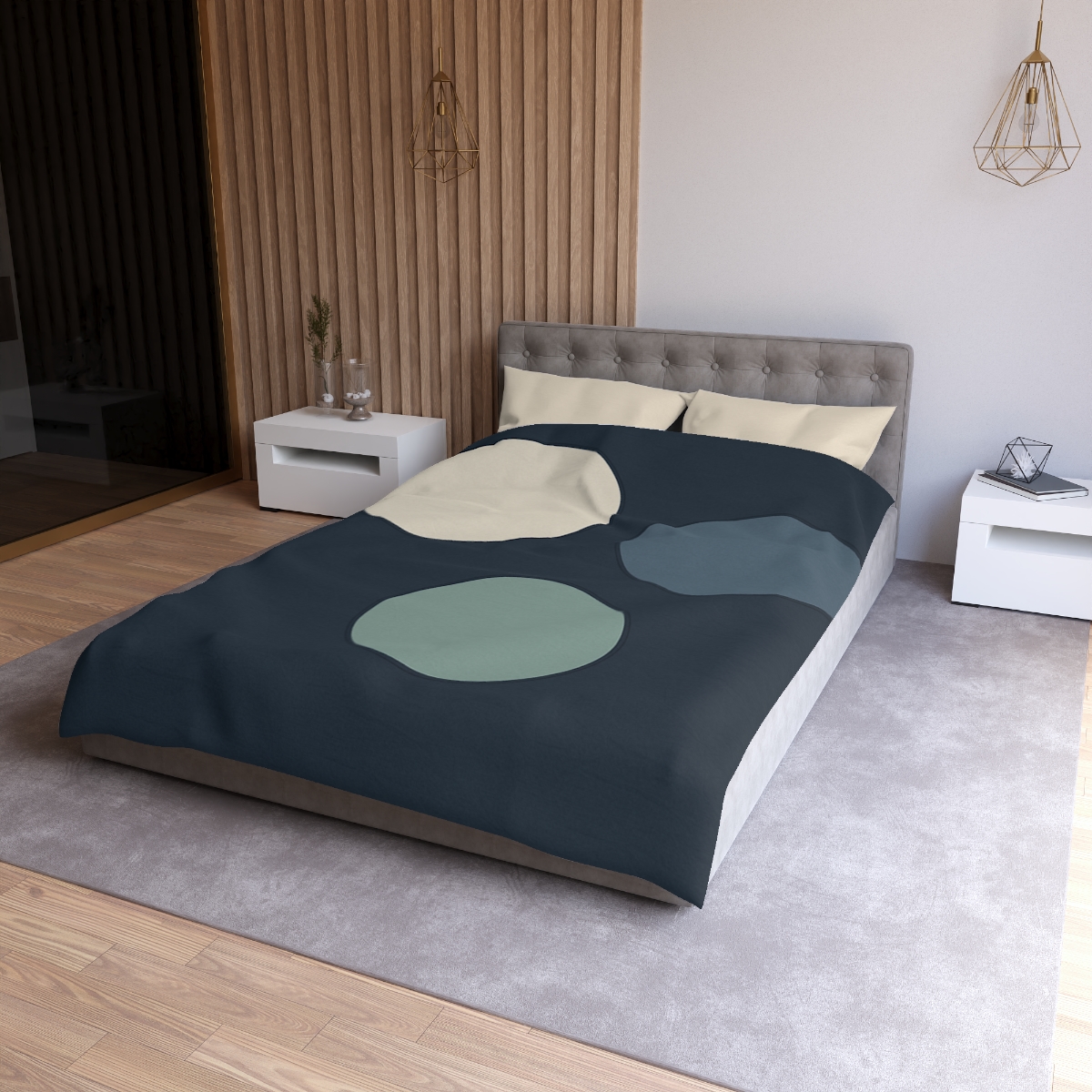 Staggered Circle Trio trendy bedroom duvets