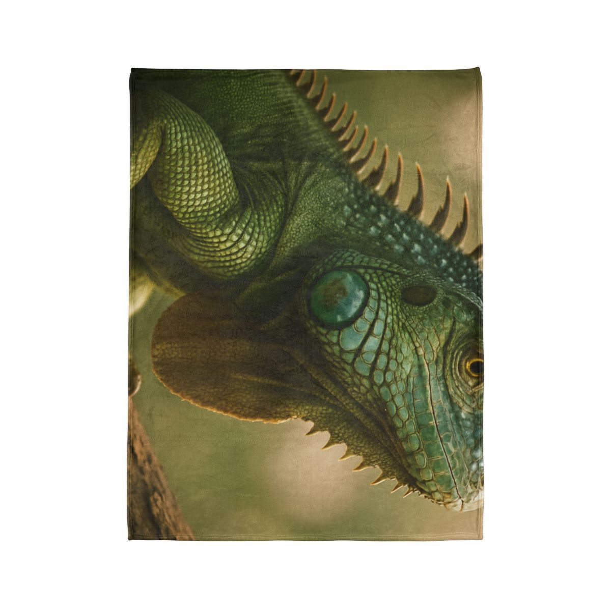 Sunlit Armor Green Iguana unique gift blankets