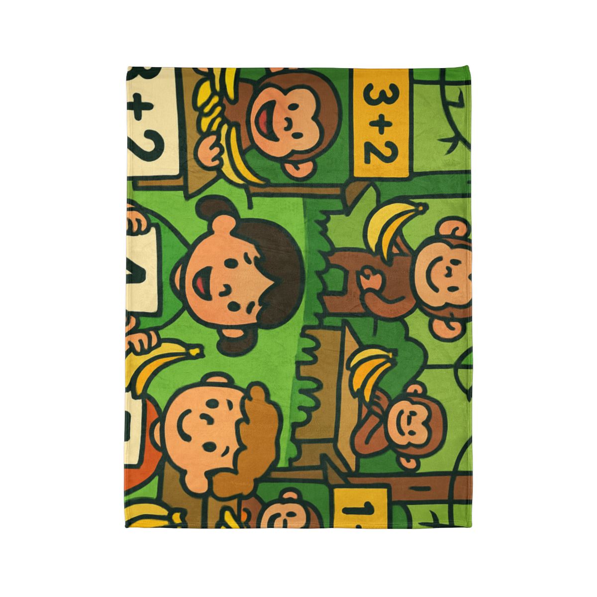 Jungle Math Monkey Market custom blankets