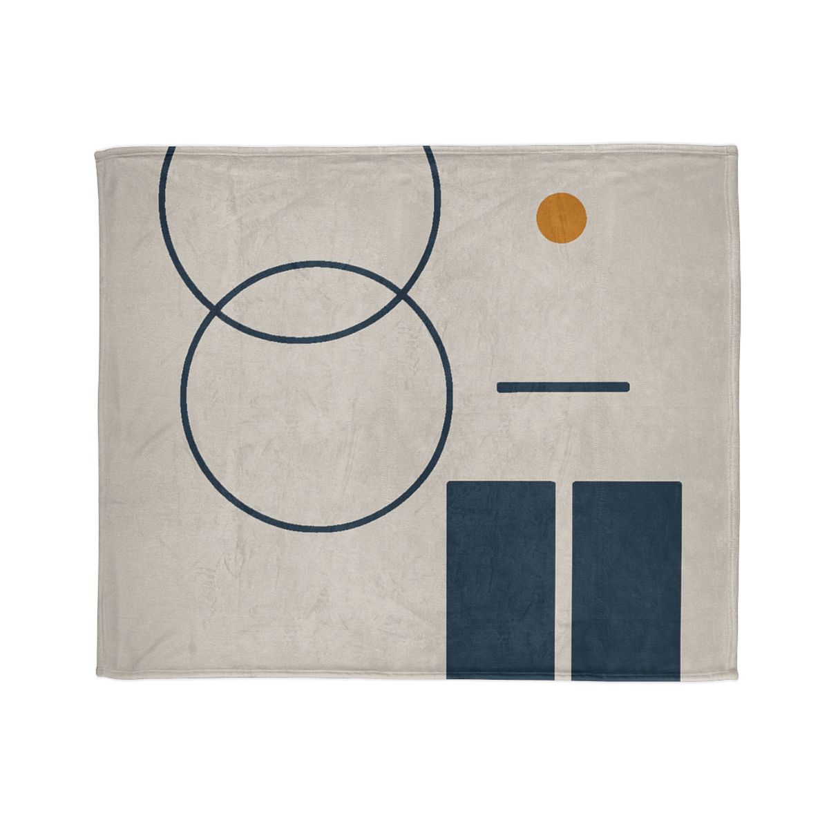 Staggered Rings Over Split Rectangle personalized cozy blankets