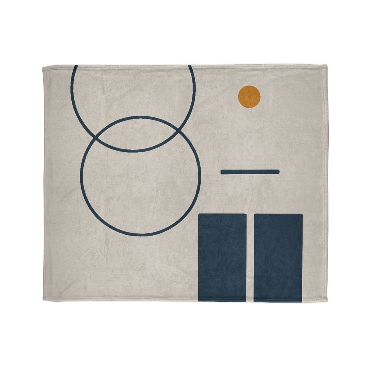 Staggered Rings Over Split Rectangle personalized cozy blankets