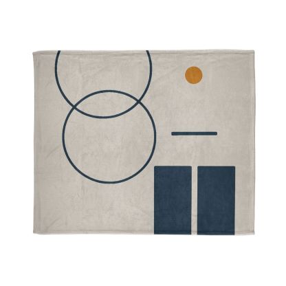 Staggered Rings Over Split Rectangle personalized cozy blankets