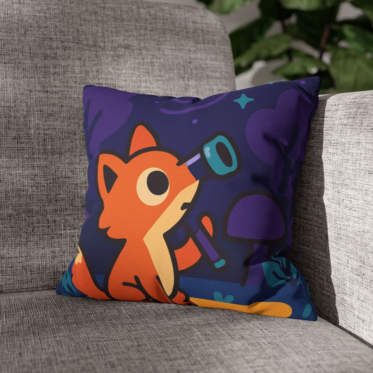 Nebula Forest Fox custom pillow cases