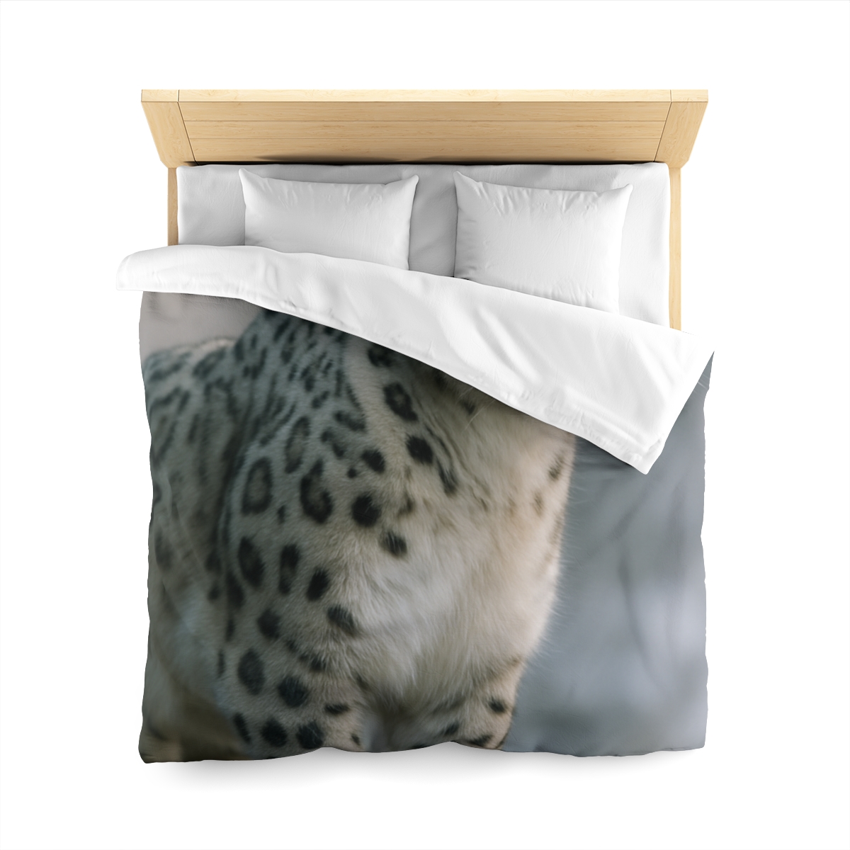 Cliff Phantom Snow Leopard soft comforter duvets