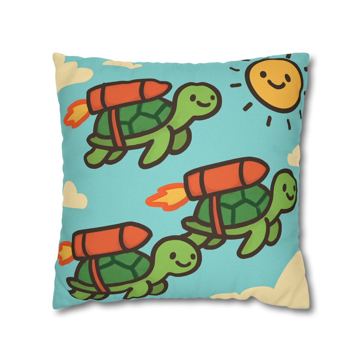 Rocket Powered Turtles comfortable bedding pillow covers