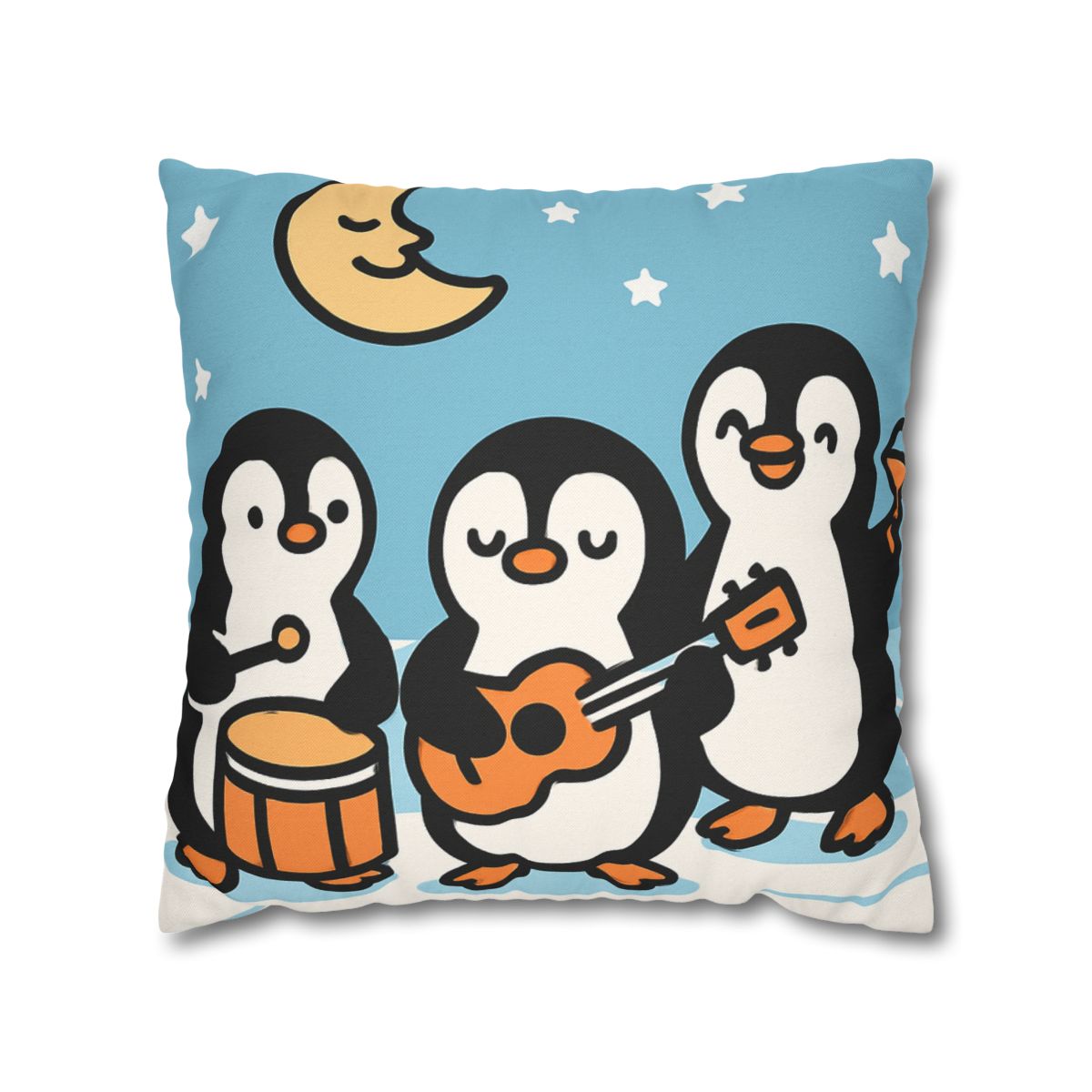 Moonlit Penguin Band custom pillow cases