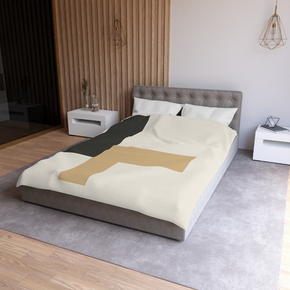 Offset Rectangle Pair soft comforter duvets