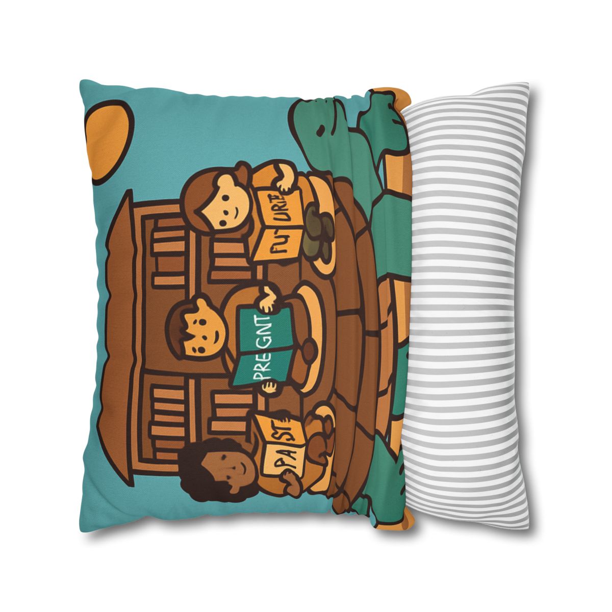 Time Traveling Turtle Library custom pillow cases