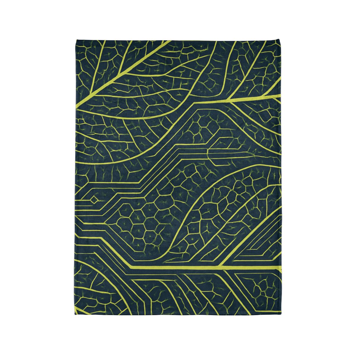 Leaf Vein Circuit Mosaic designer printed blankets