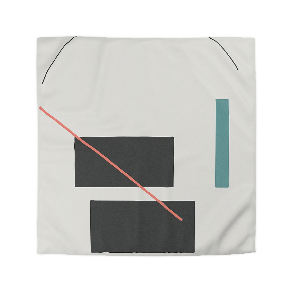 Stacked Rectangles With Crossing Arc trendy bedroom duvets