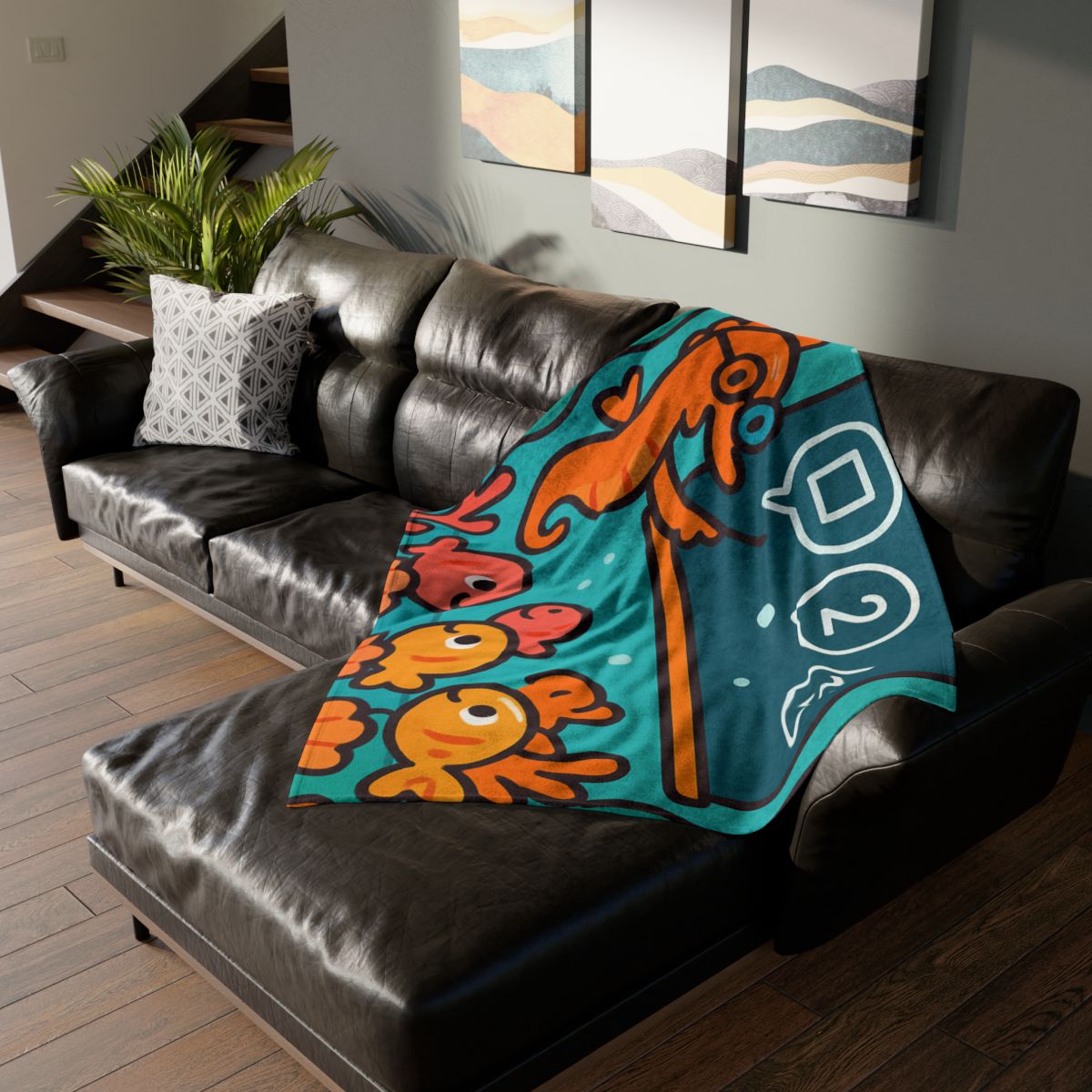 Coral Classroom With The Seahorse Teacher soft fleece blankets