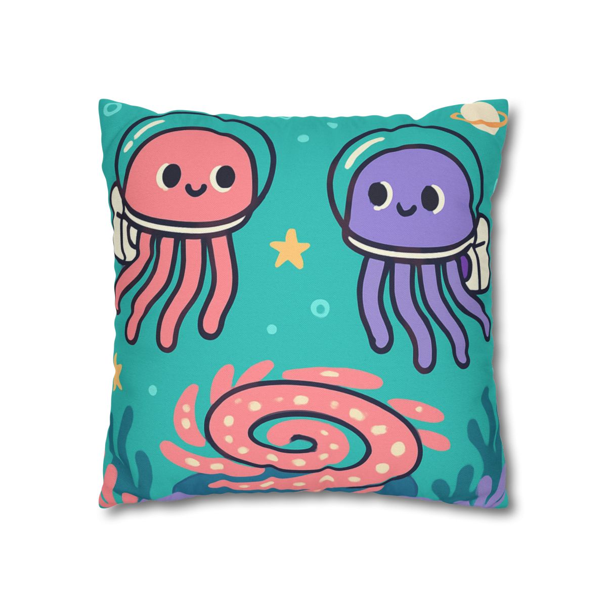 Jellyfish Astronauts In The Coral Nebula comfortable bedding pillow covers