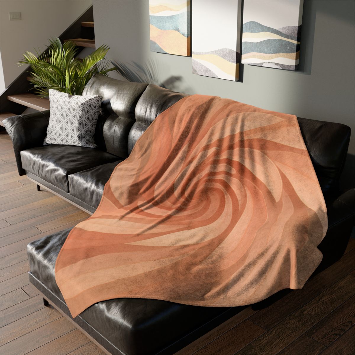 Petal Spiral Harmony soft fleece blankets