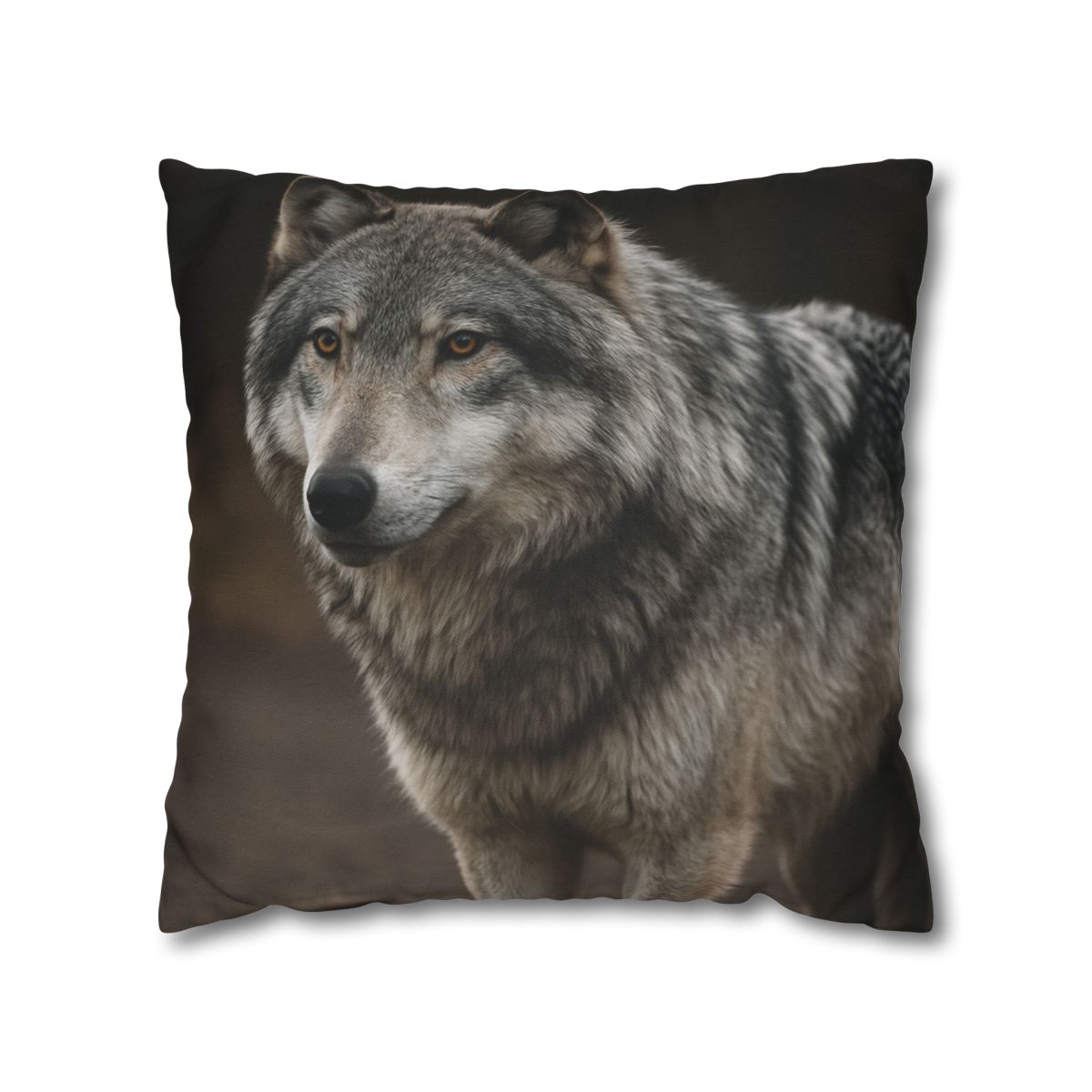 Silver Gaze Gray Wolf personalized pillow covers