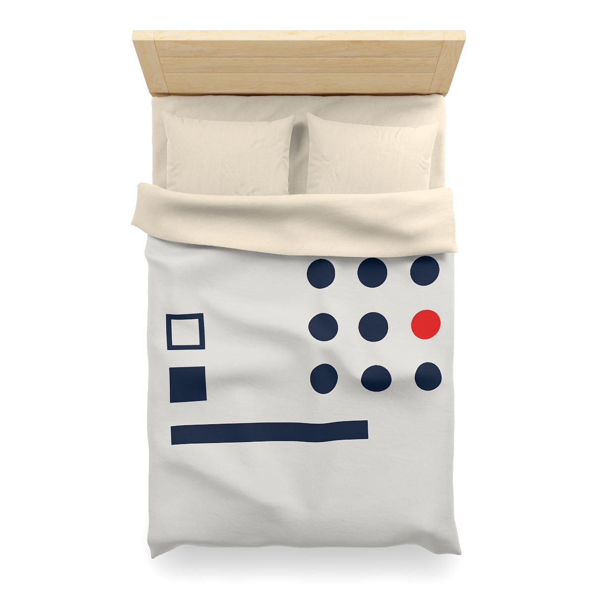 Missing Cell Dot Grid With Long Bar designer printed duvets