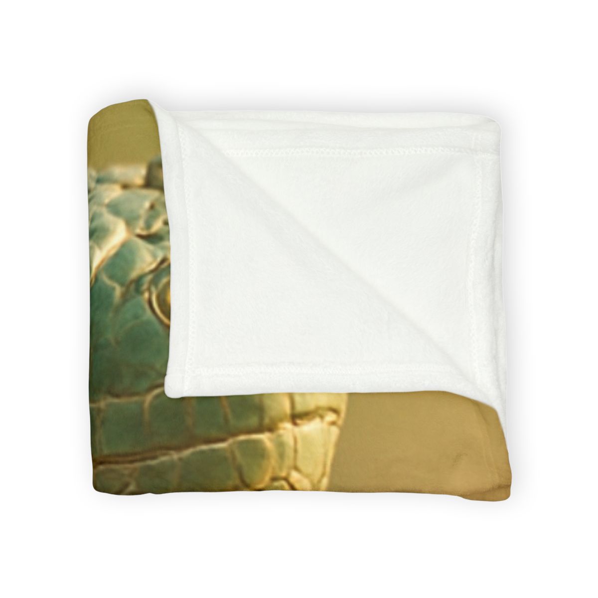 Sunlit Armor Green Iguana designer printed blankets
