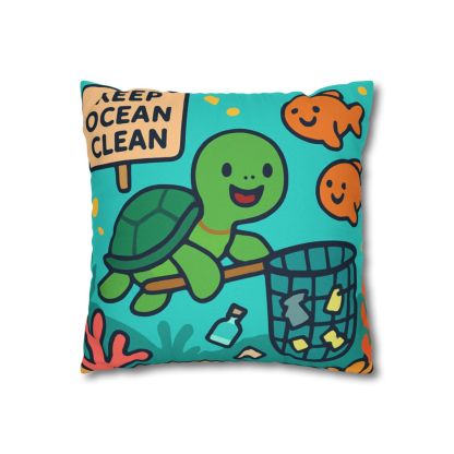 Coral Reef Clean Up Crew soft cotton pillow cases