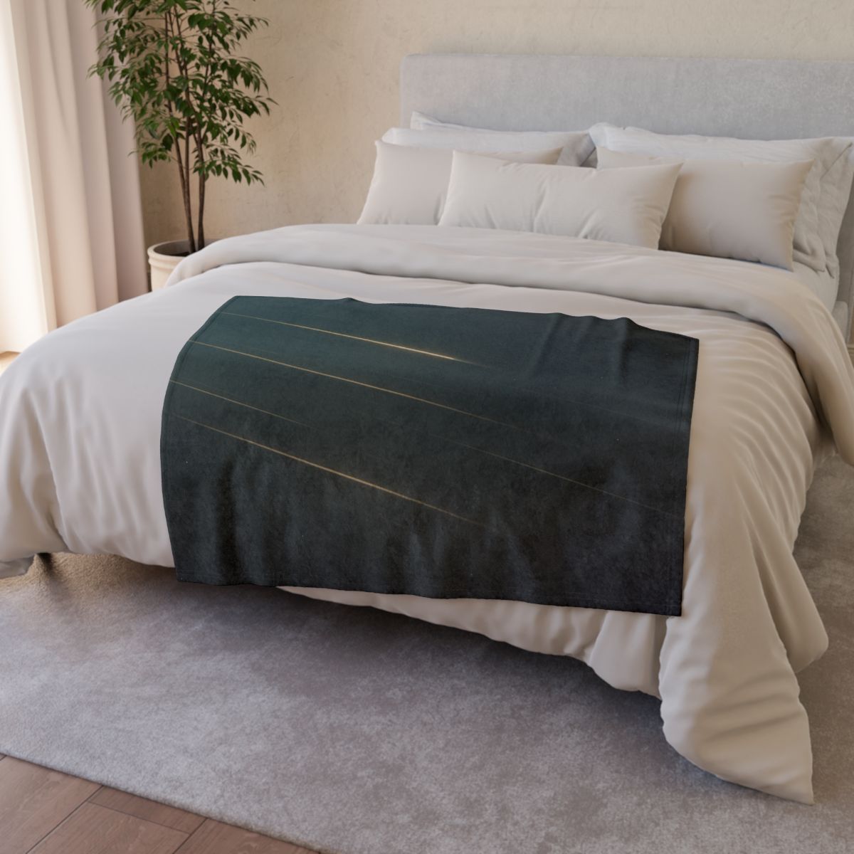 Silent Photon Drift soft fleece blankets