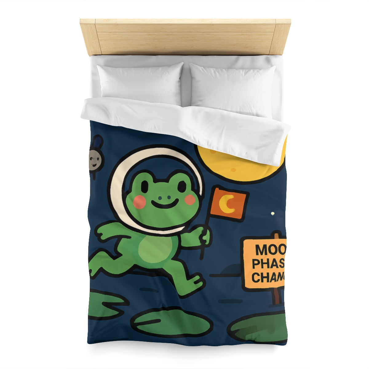 Moonlight Marsh Frog Astronaut warm winter duvets