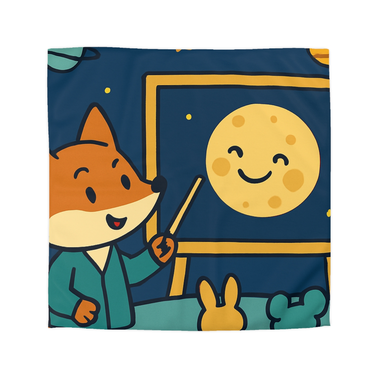 Stargazing Fox And Moon Classroom stylish duvet covers