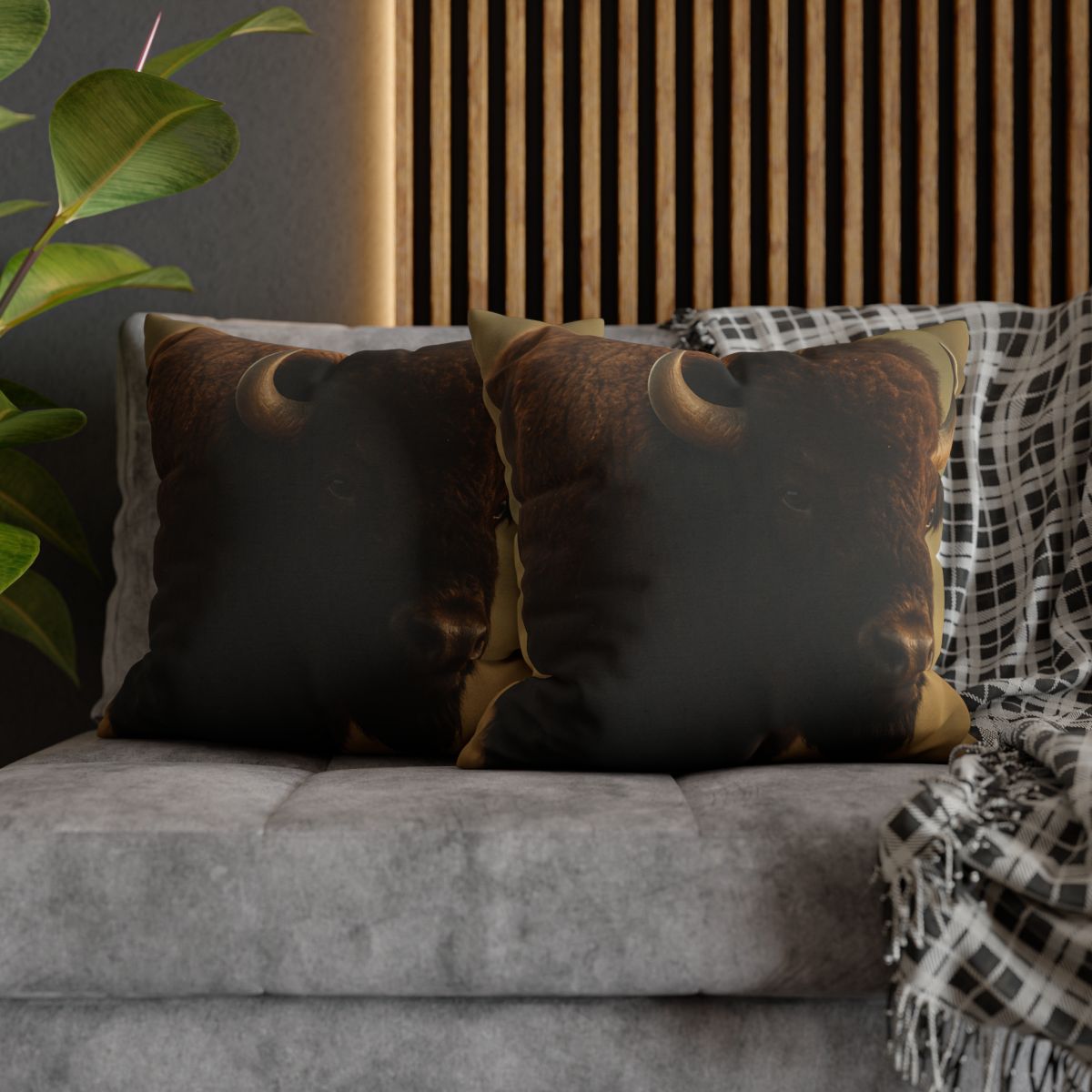 Thunder Stillness American Bison soft cotton pillow cases