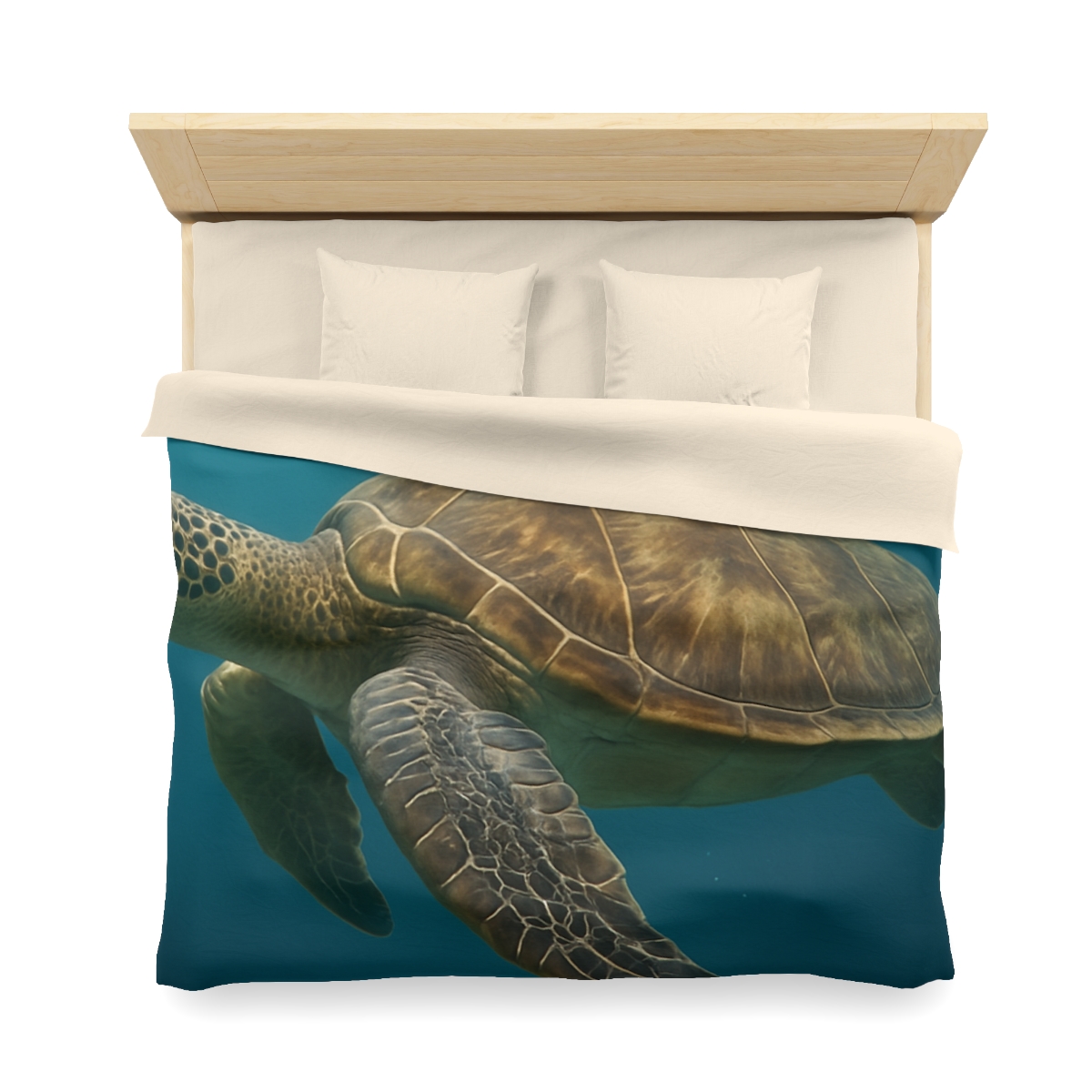 Emerald Drift Green Sea Turtle warm winter duvets