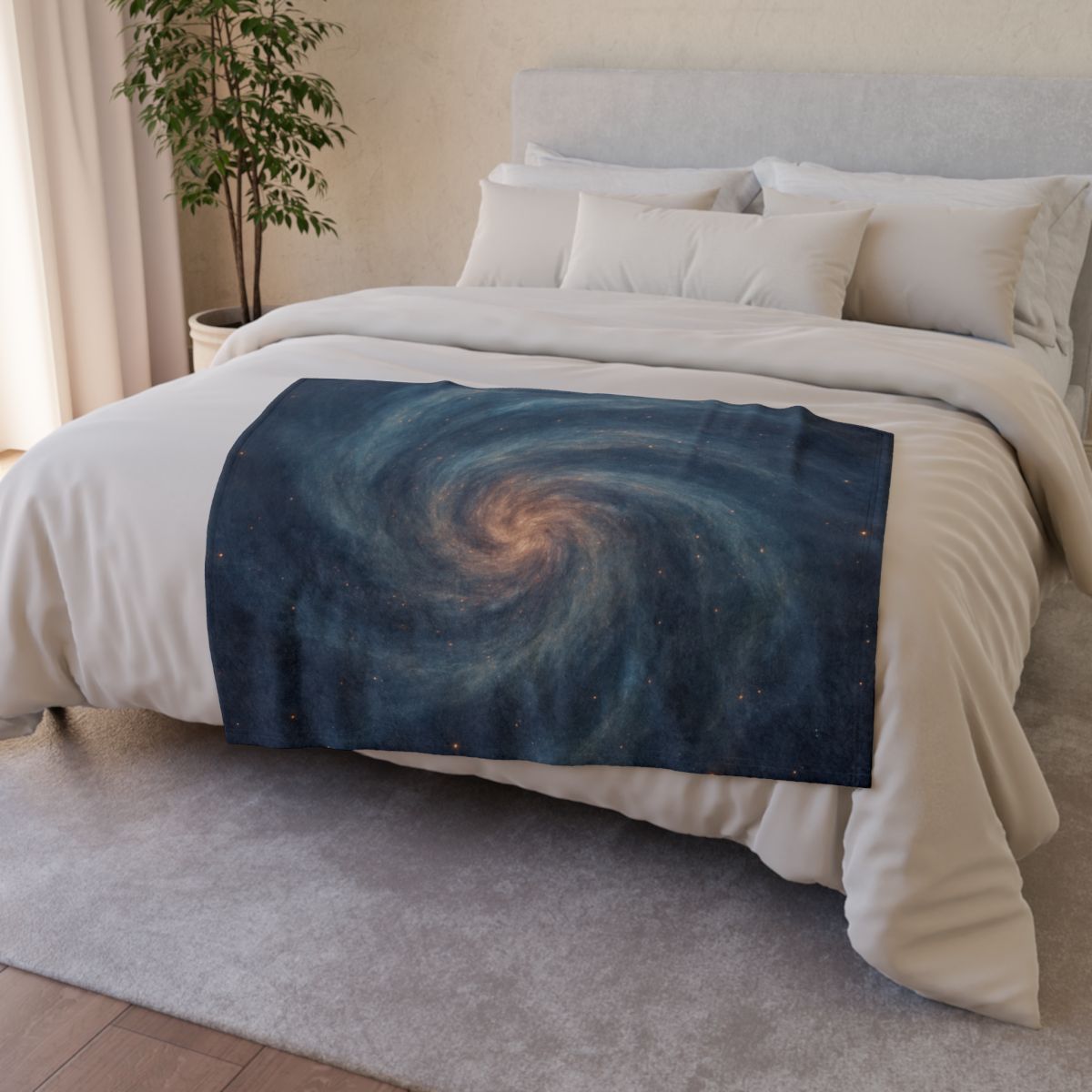 Nebula Spiral Haze stylish throw blankets