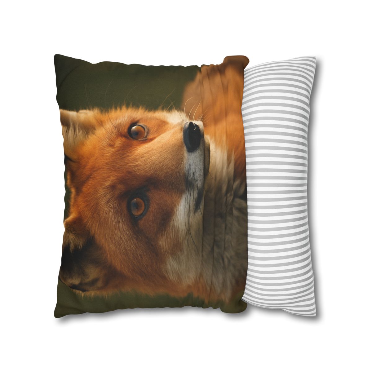 Crimson Whisper Red Fox stylish decorative pillowcases