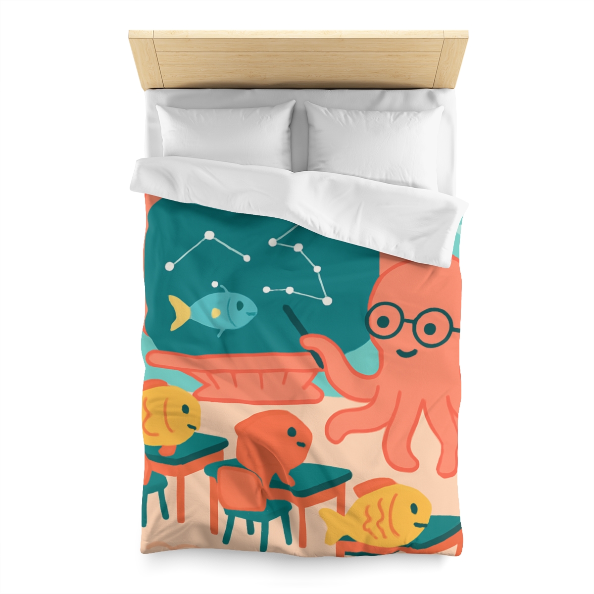 Cosmic Coral Classroom stylish duvet covers