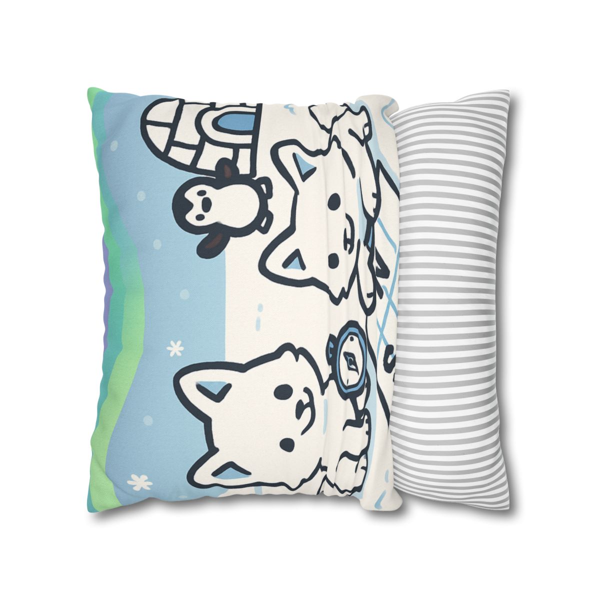 Polar Aurora Map Makers trendy patterned pillow cases