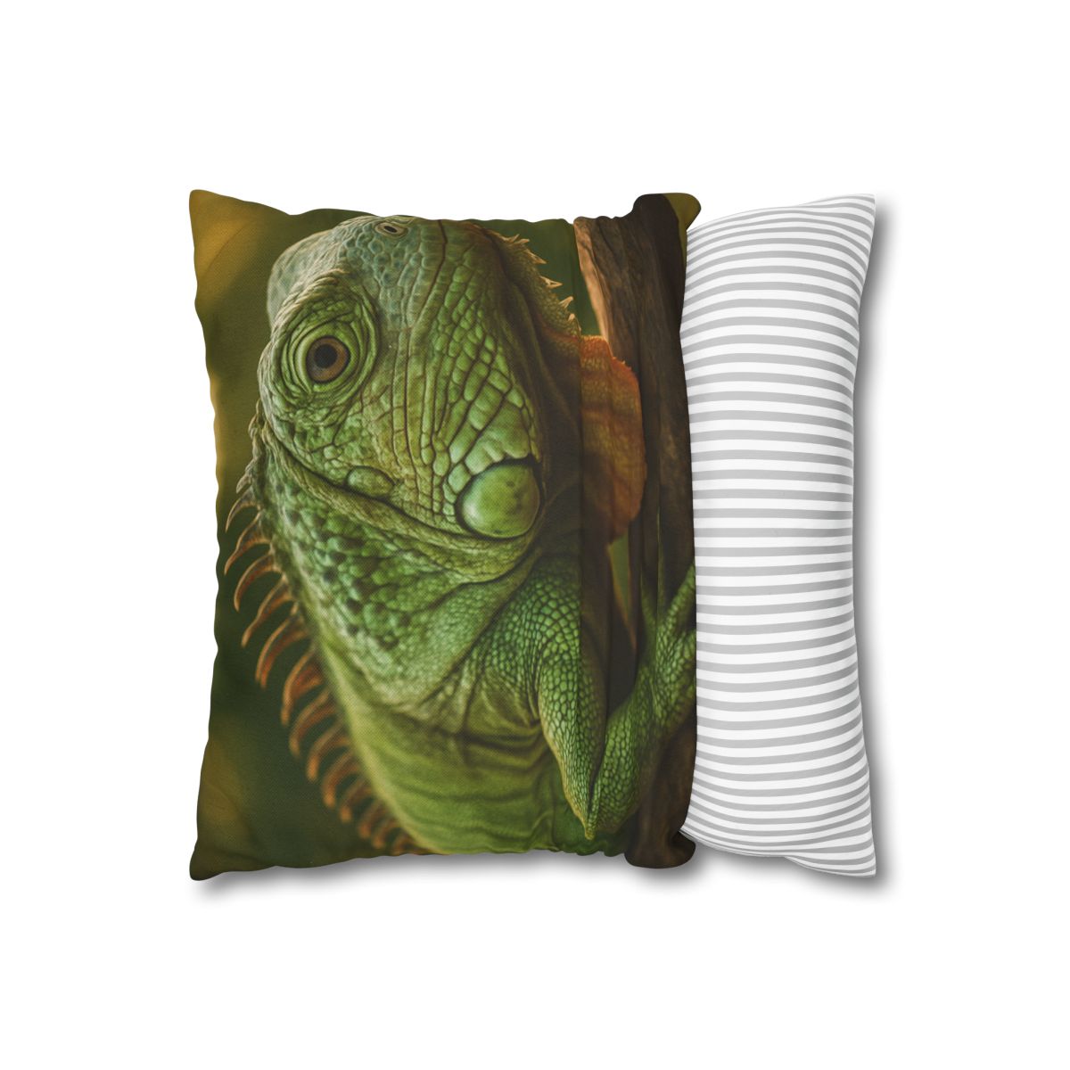 Orbit Glow Green Iguana custom pillow cases