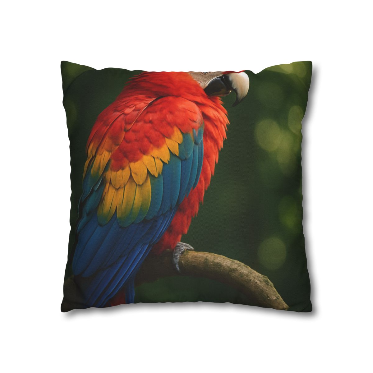 Canopy Flame Scarlet Macaw soft cotton pillow cases