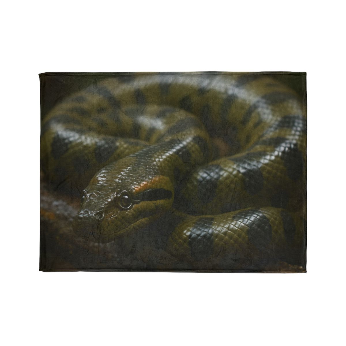 Shadow Coil Green Anaconda decorative home blankets