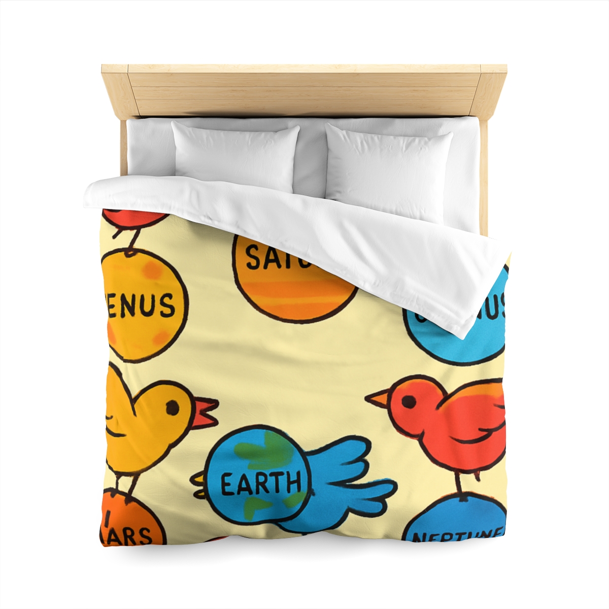 Solar System Circus Of Birds unique patterned duvets