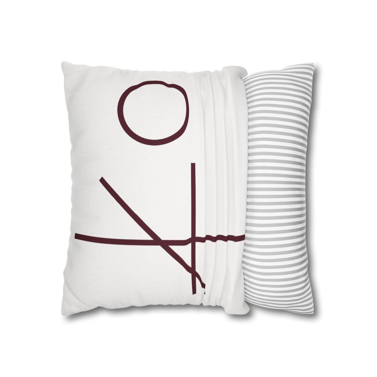 Intersecting Bar Triad With Open Circle unique gift pillow cases