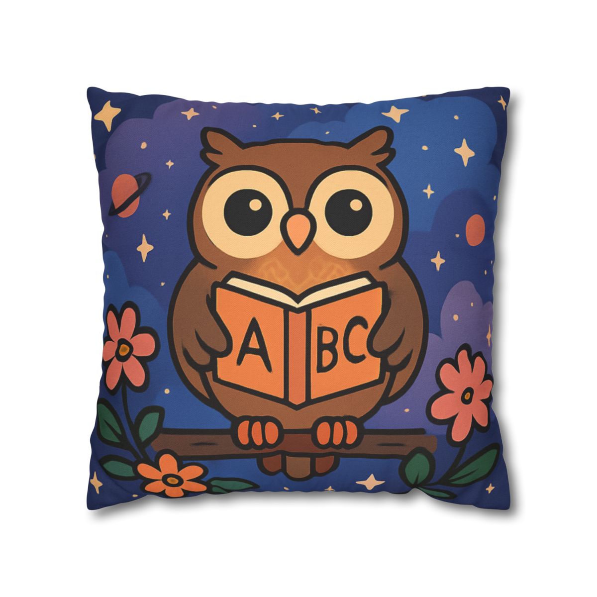 Nebula Garden Owl designer print pillow cases