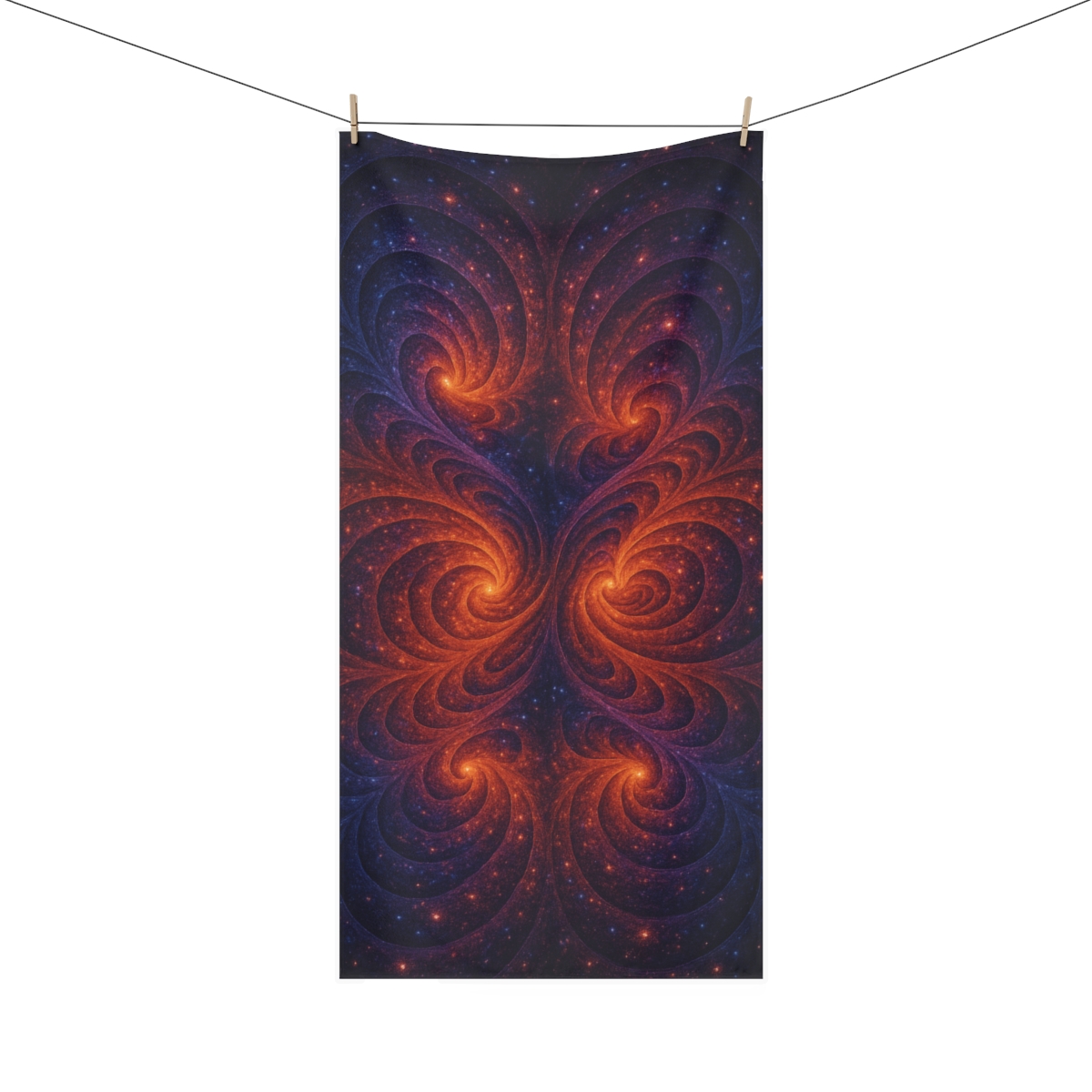 Galactic Fractal Spectrum designer printed towels