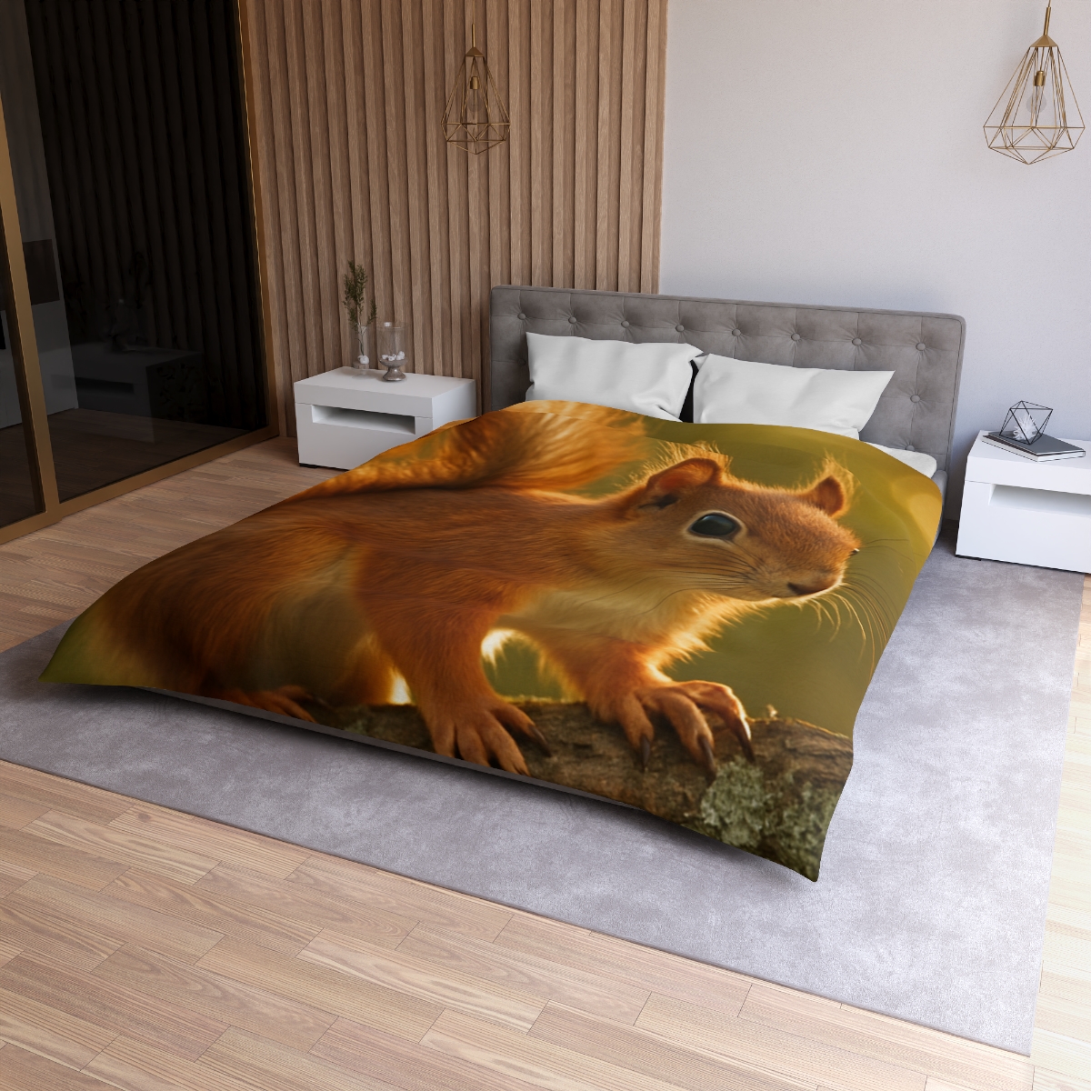 Sunrise Forager Red Squirrel stylish duvet covers