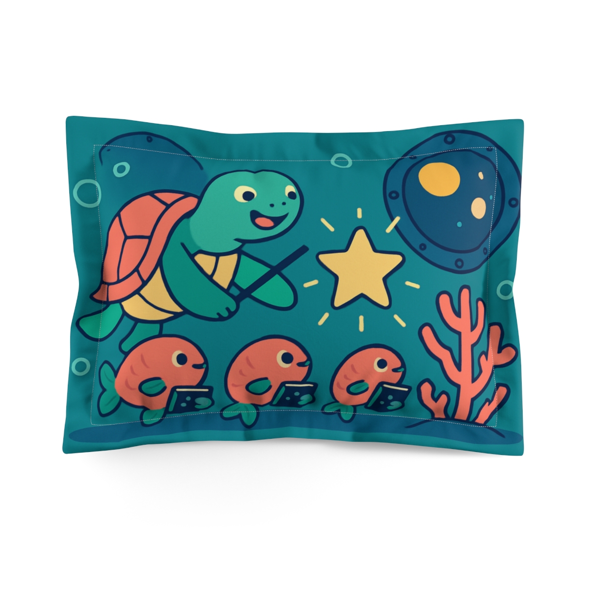 Cosmic Coral Reef Classroom trendy accent pillows
