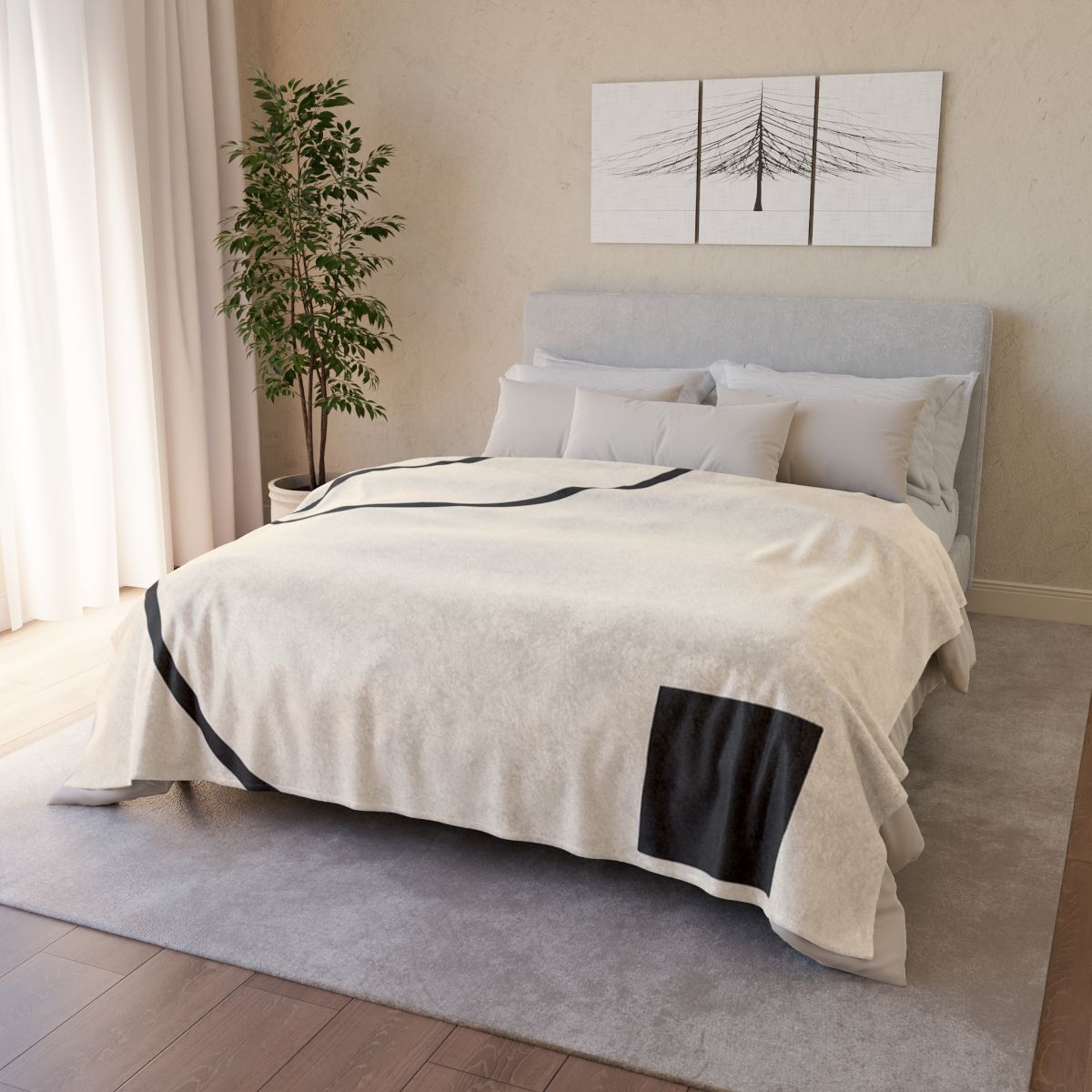 Corner Arc Pause soft fleece blankets