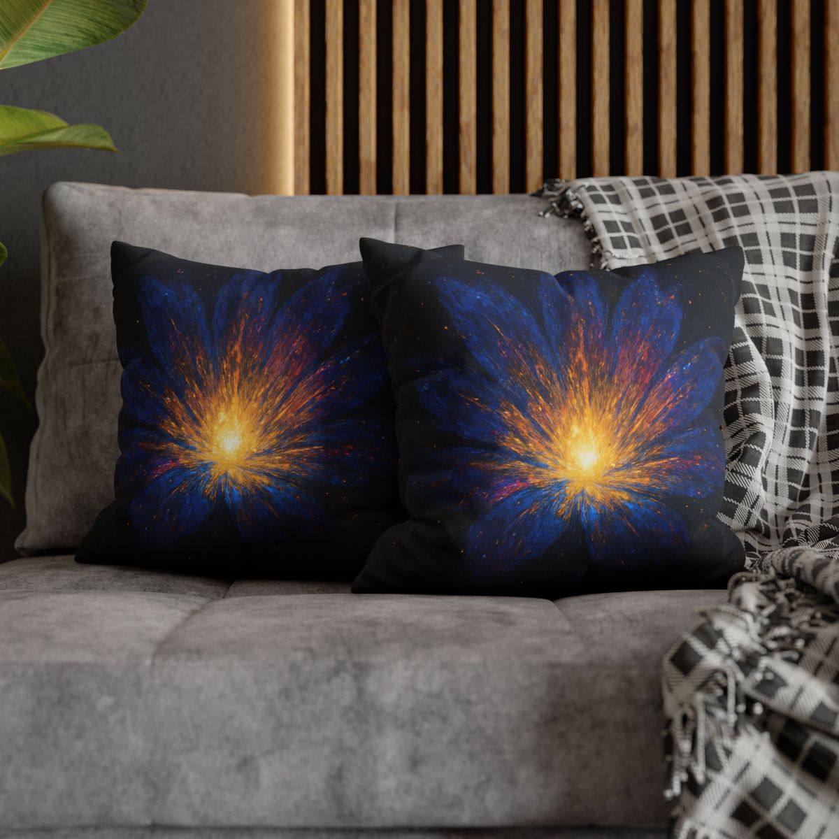 Prismatic Starforge Bloom comfortable bedding pillow covers