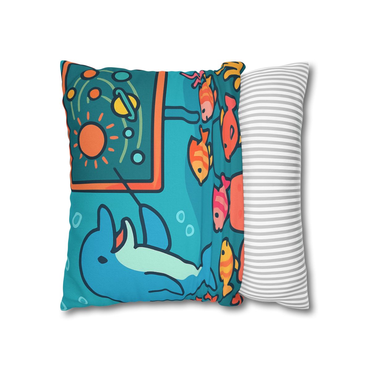 Cosmic Coral Reef Classroom personalized pillow covers