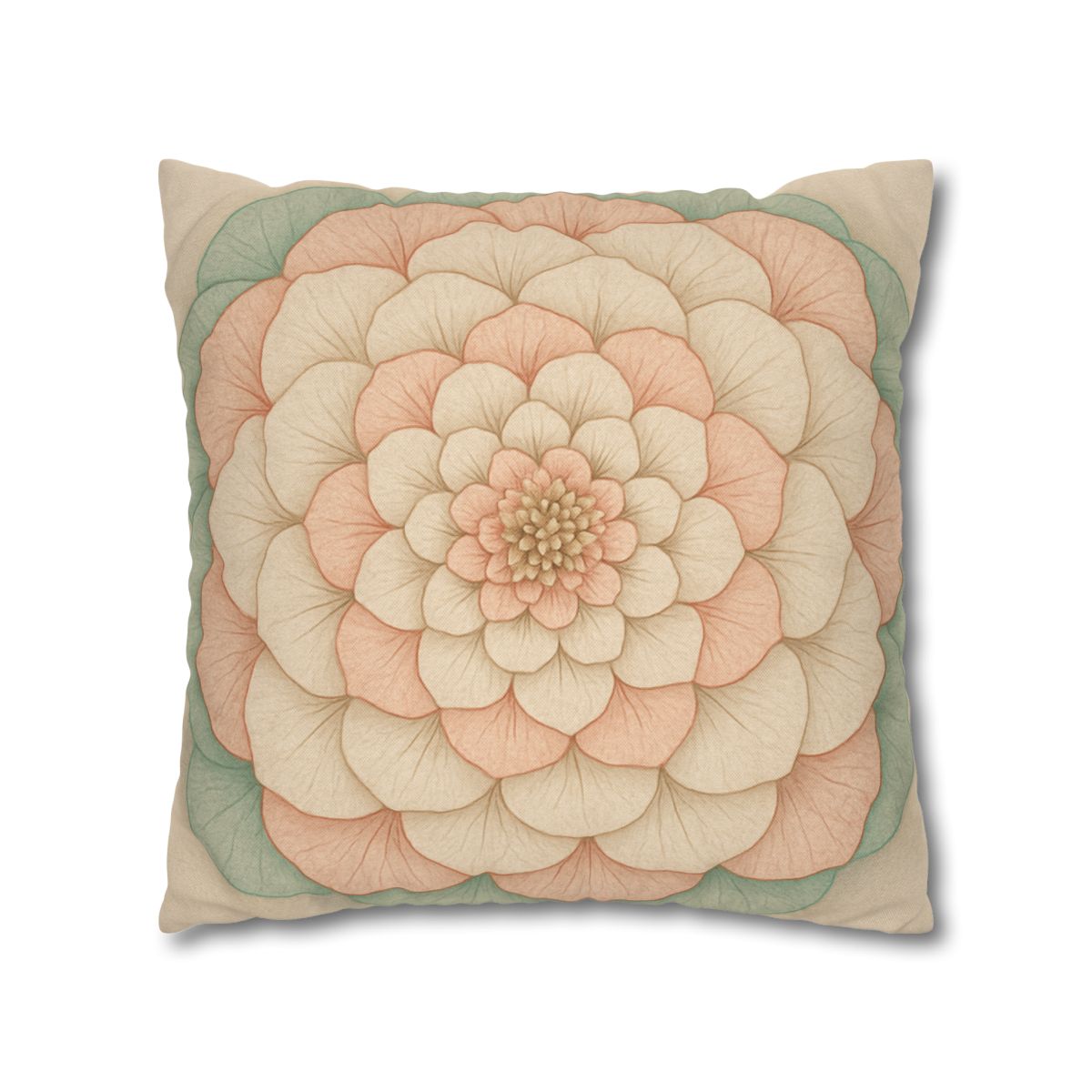 Petal Concentric Echoes soft cotton pillow cases