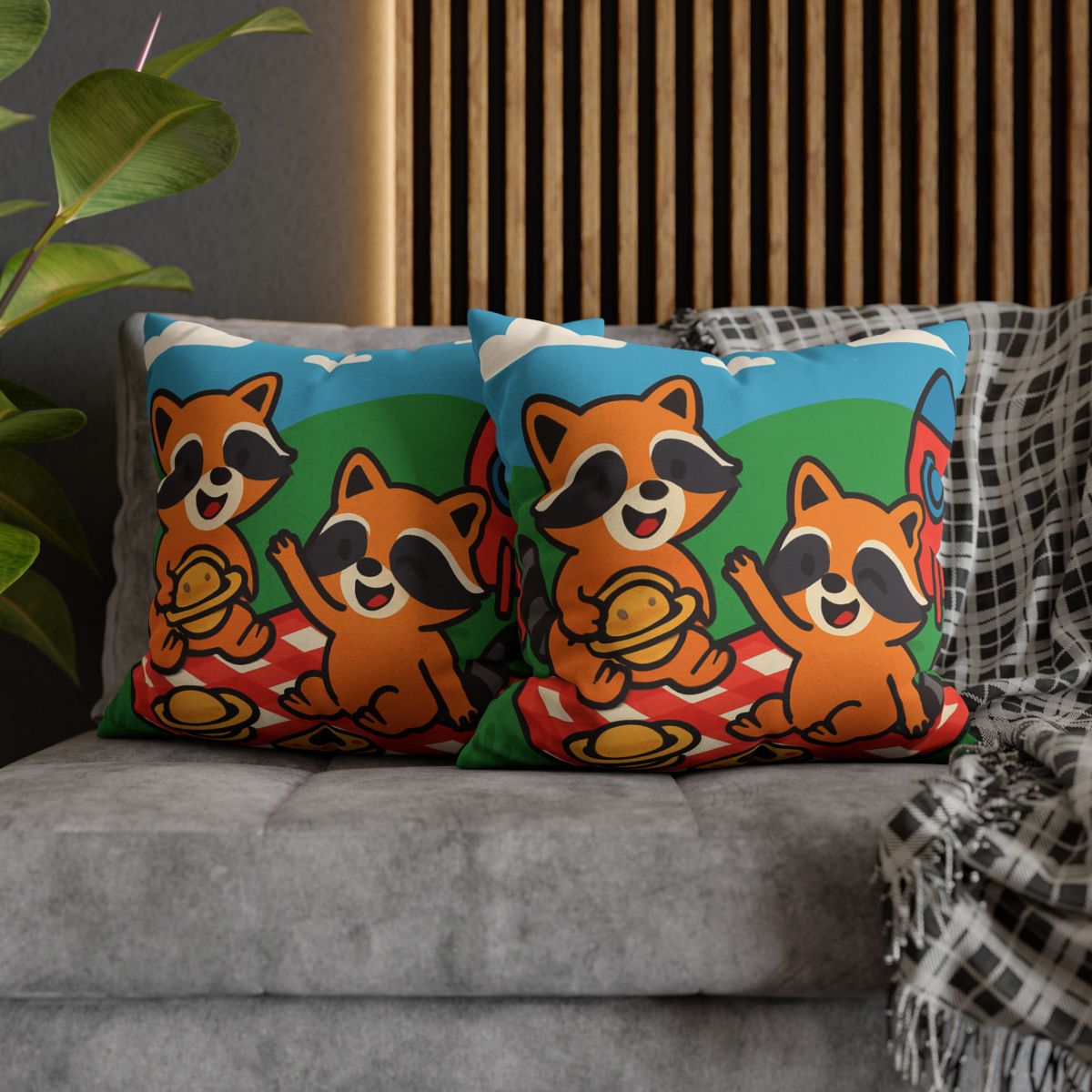 Rocket Racers Picnic custom pillow cases