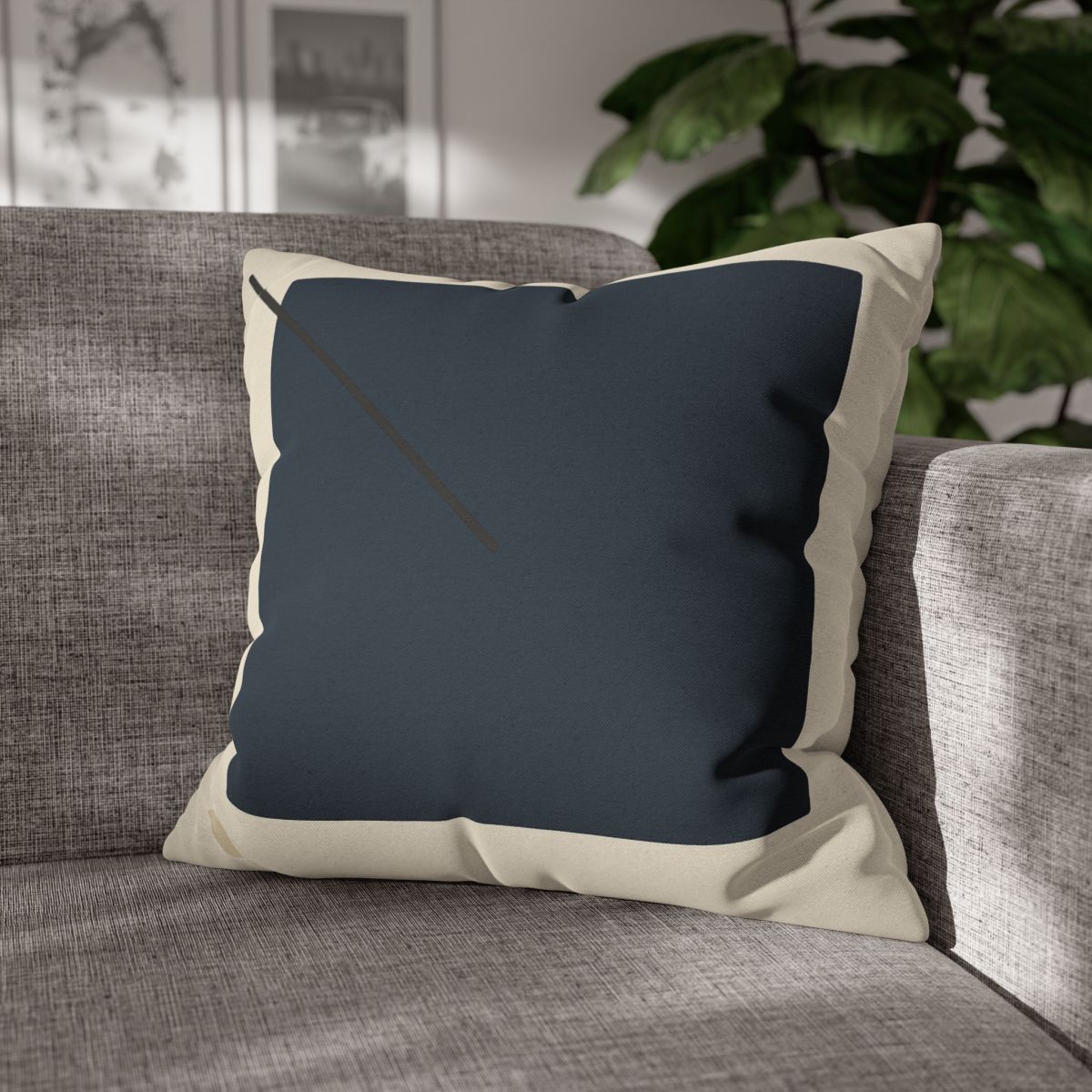 Diagonal Line And Square Balance soft cotton pillow cases