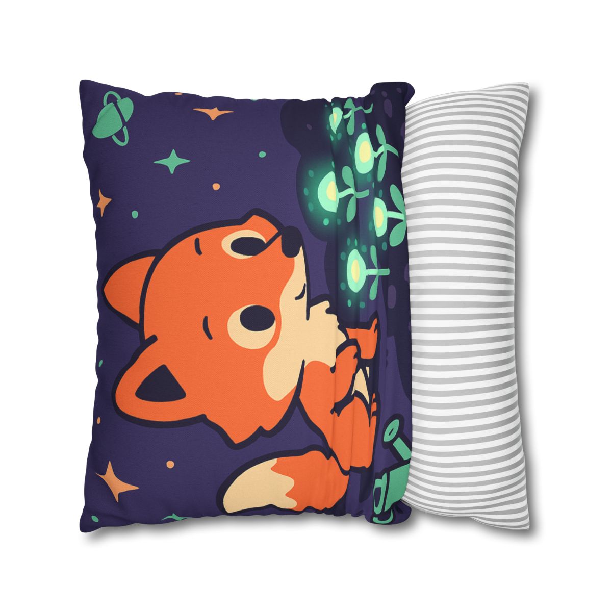 Galaxy Garden Fox personalized pillow covers